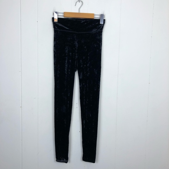 Aerie Black Velour Leggings Sz S - Picture 2 of 11